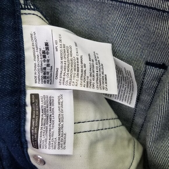 Levi's 513 Jeans Men's 30x32 Slim Straight Fit Blue Dark Wash Stretch Denim NEW - Picture 15 of 16